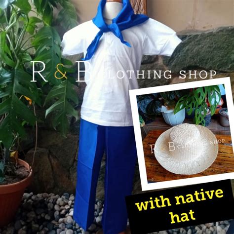 Katipunero costume with or with out hat for kids and adult.